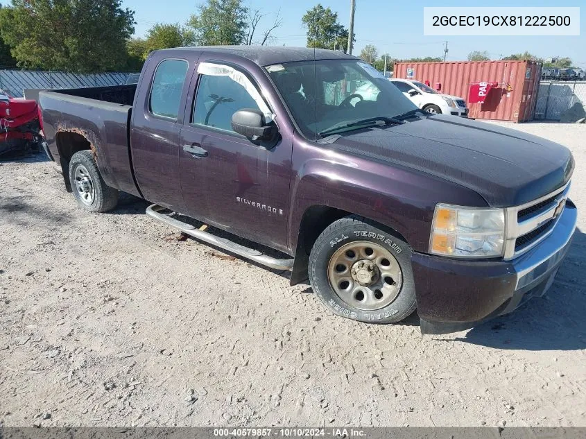 2008 Chevrolet Silverado 1500 Work Truck VIN: 2GCEC19CX81222500 Lot: 40579857