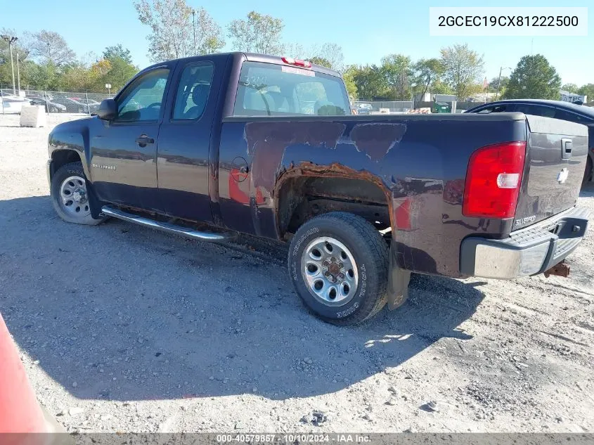 2008 Chevrolet Silverado 1500 Work Truck VIN: 2GCEC19CX81222500 Lot: 40579857