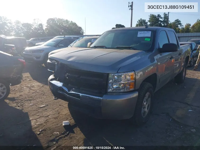 2008 Chevrolet Silverado 1500 Lt1 VIN: 3GCEC13J88G109451 Lot: 40591625