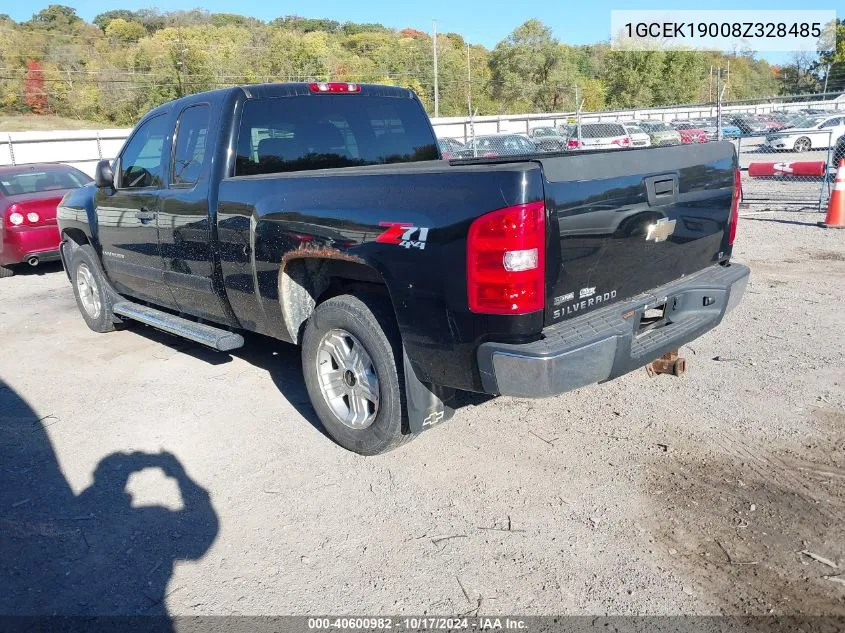 2008 Chevrolet Silverado 1500 Lt1 VIN: 1GCEK19008Z328485 Lot: 40600982