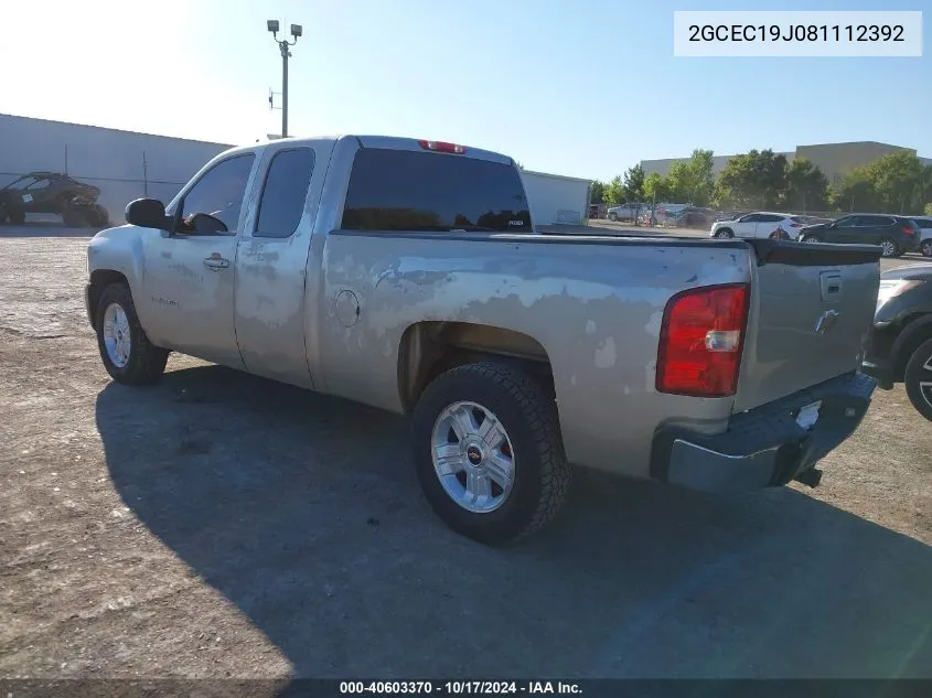 2008 Chevrolet Silverado 1500 Lt1 VIN: 2GCEC19J081112392 Lot: 40603370