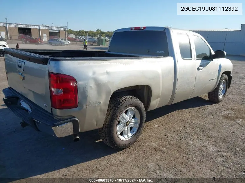 2008 Chevrolet Silverado 1500 Lt1 VIN: 2GCEC19J081112392 Lot: 40603370