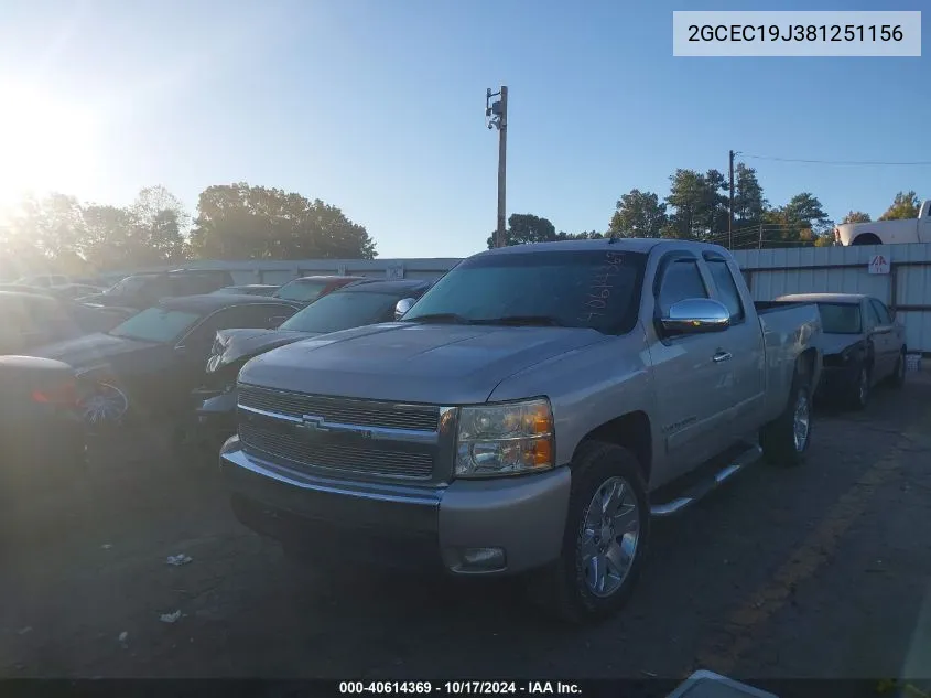 2008 Chevrolet Silverado 1500 C1500 VIN: 2GCEC19J381251156 Lot: 40614369