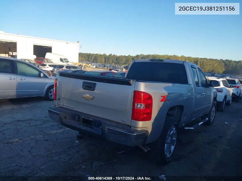 2008 Chevrolet Silverado 1500 C1500 VIN: 2GCEC19J381251156 Lot: 40614369