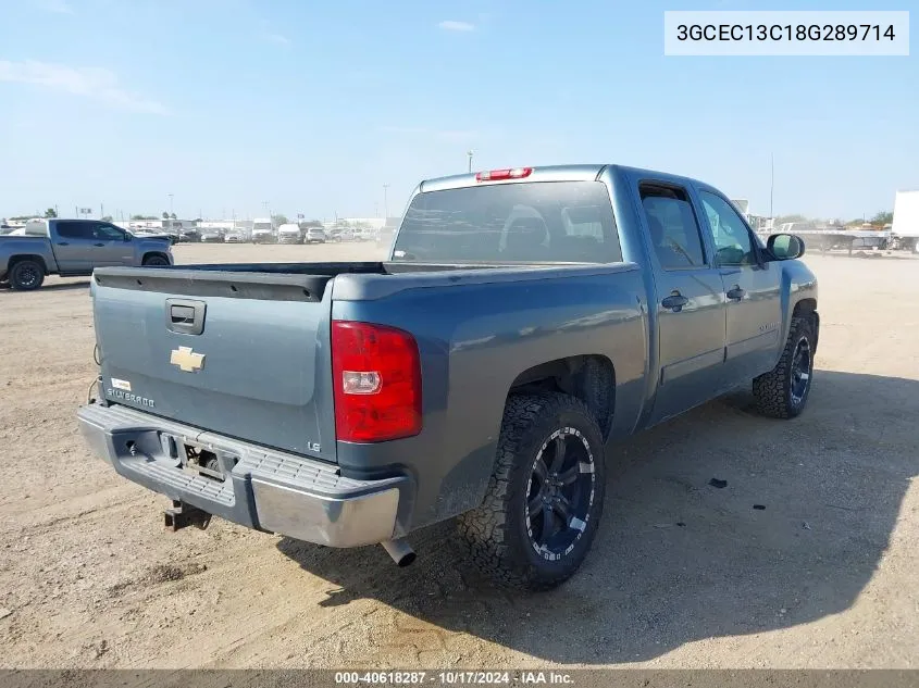 2008 Chevrolet Silverado 1500 C1500 VIN: 3GCEC13C18G289714 Lot: 40618287