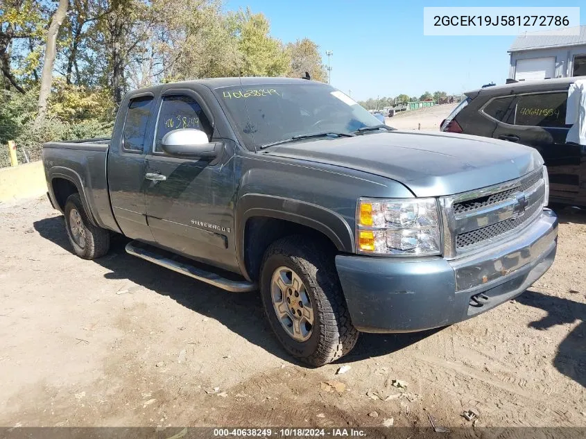 2GCEK19J581272786 2008 Chevrolet Silverado 1500 Lt1