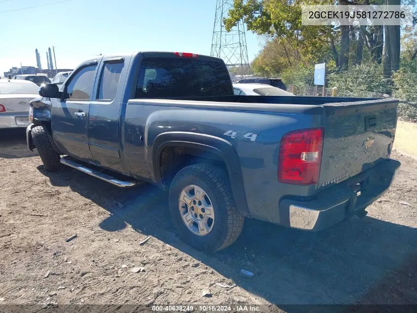 2GCEK19J581272786 2008 Chevrolet Silverado 1500 Lt1