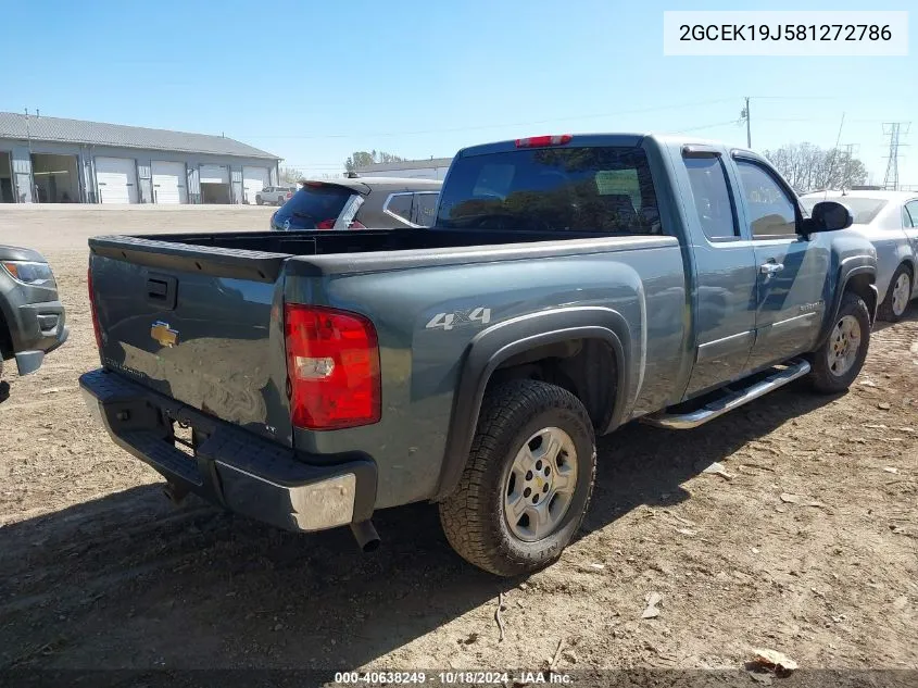 2GCEK19J581272786 2008 Chevrolet Silverado 1500 Lt1