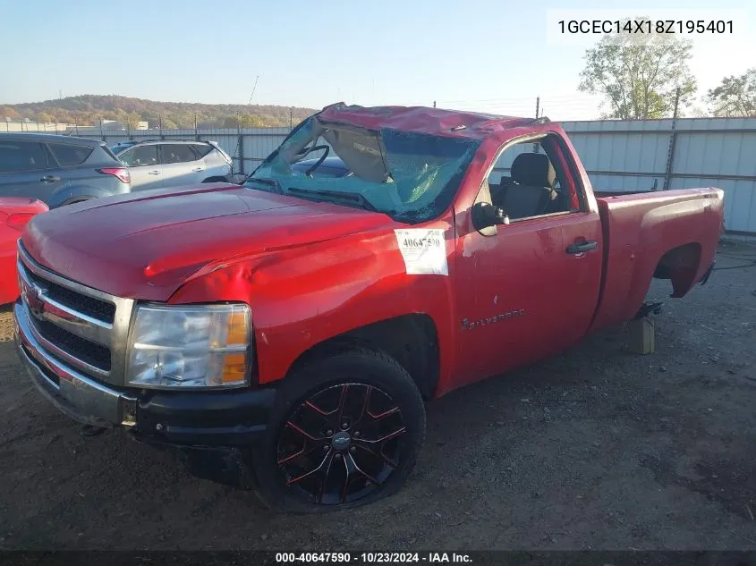 1GCEC14X18Z195401 2008 Chevrolet Silverado 1500 Work Truck