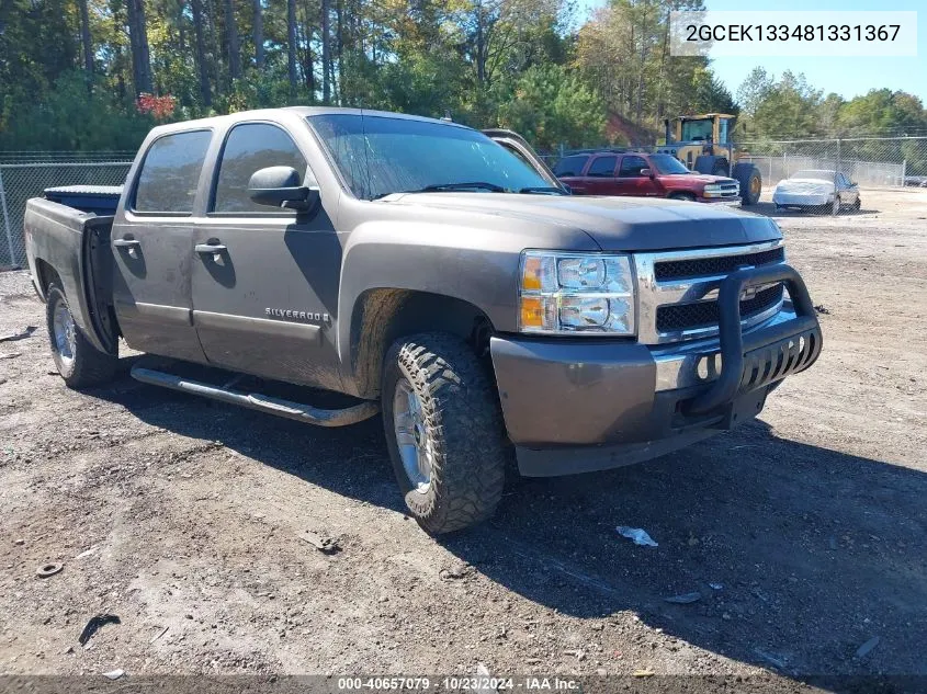 2GCEK133481331367 2008 Chevrolet Silverado 1500 Lt1