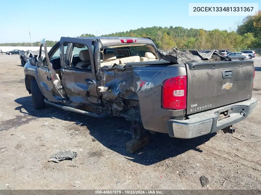 2GCEK133481331367 2008 Chevrolet Silverado 1500 Lt1