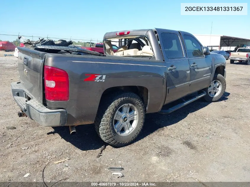 2GCEK133481331367 2008 Chevrolet Silverado 1500 Lt1