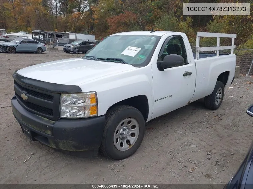 2008 Chevrolet Silverado 1500 Work Truck VIN: 1GCEC14X78Z313273 Lot: 40665439