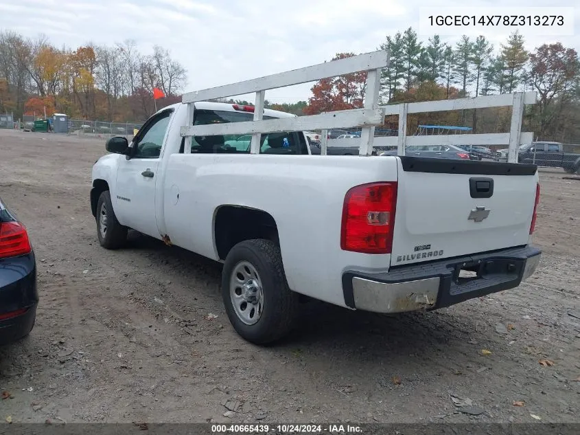 2008 Chevrolet Silverado 1500 Work Truck VIN: 1GCEC14X78Z313273 Lot: 40665439