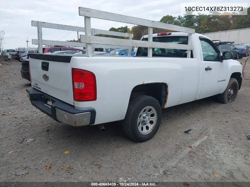 2008 Chevrolet Silverado 1500 Work Truck VIN: 1GCEC14X78Z313273 Lot: 40665439