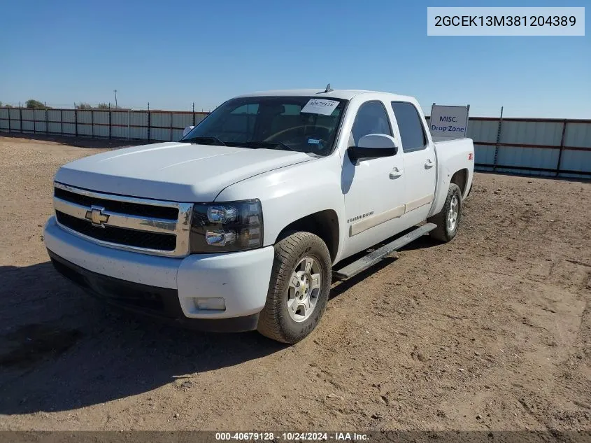 2GCEK13M381204389 2008 Chevrolet Silverado 1500 Ltz