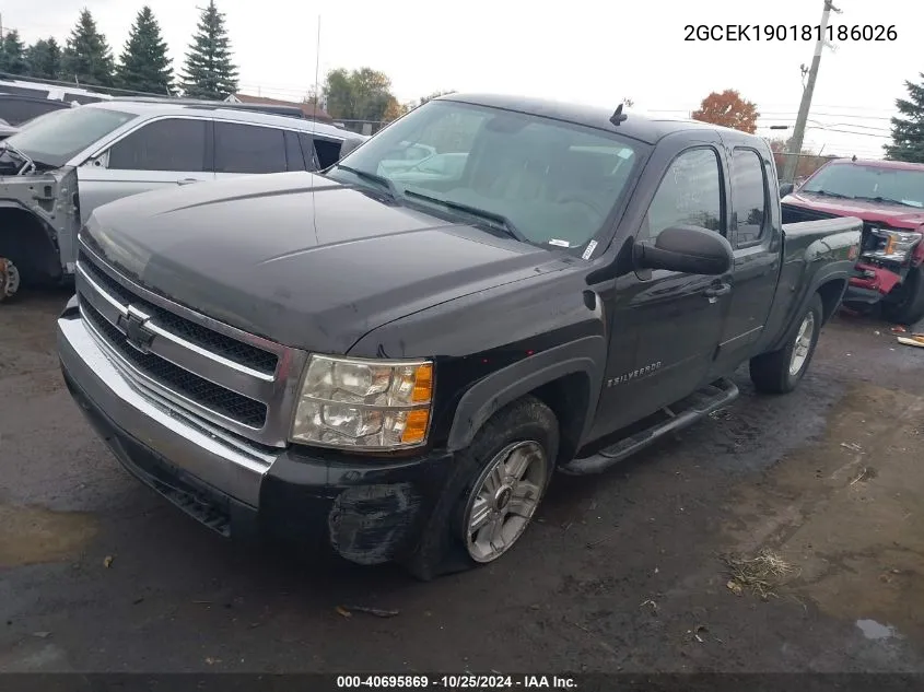 2GCEK190181186026 2008 Chevrolet Silverado 1500 Lt1