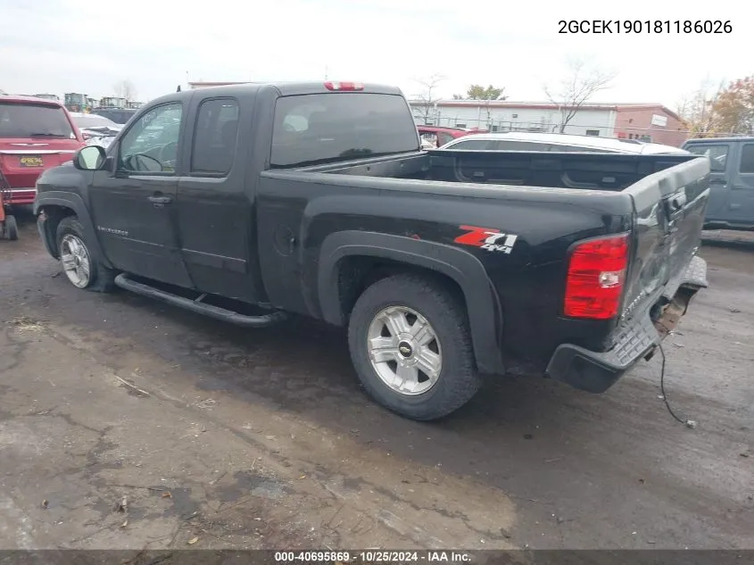 2008 Chevrolet Silverado 1500 Lt1 VIN: 2GCEK190181186026 Lot: 40695869