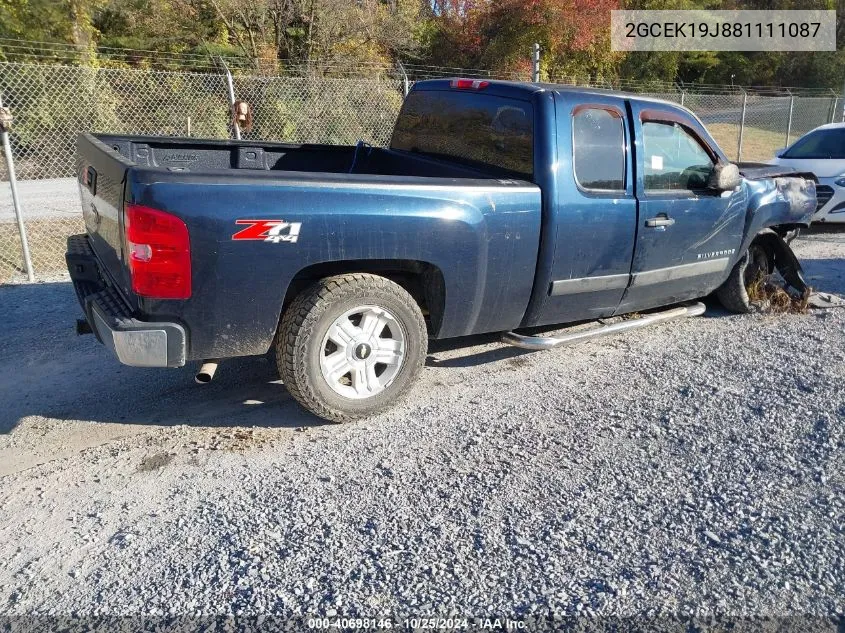 2008 Chevrolet Silverado K1500 VIN: 2GCEK19J881111087 Lot: 40698146