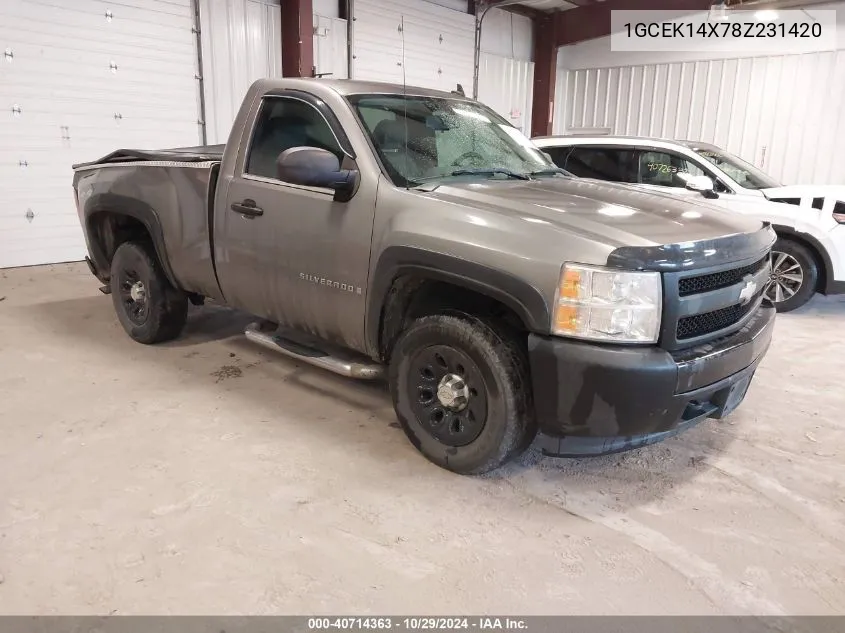 2008 Chevrolet Silverado 1500 Work Truck VIN: 1GCEK14X78Z231420 Lot: 40714363