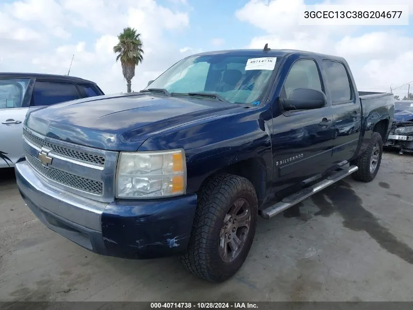 2008 Chevrolet Silverado 1500 Ls VIN: 3GCEC13C38G204677 Lot: 40714738