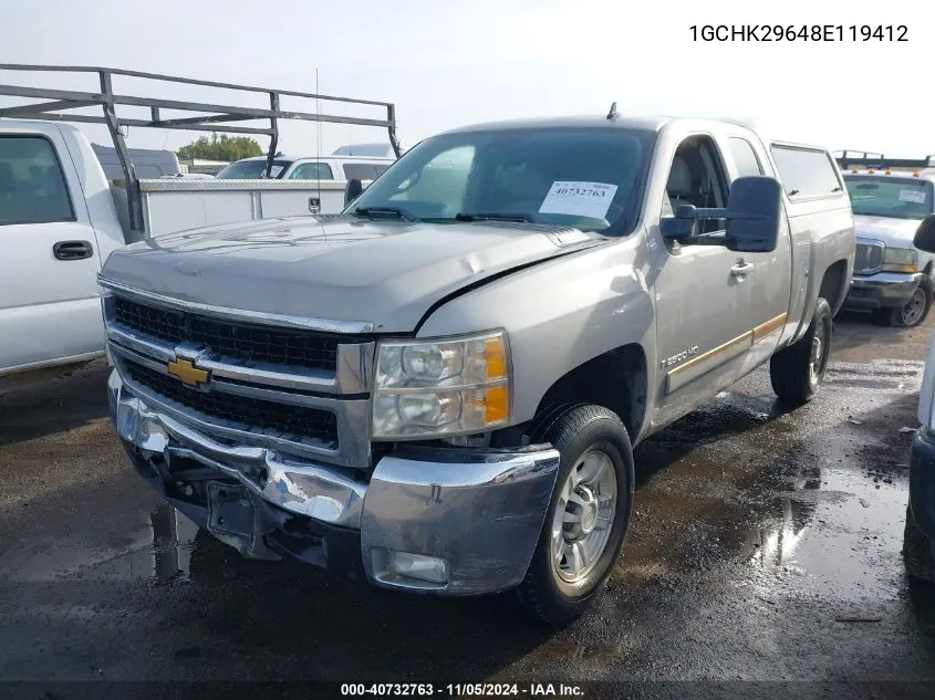 2008 Chevrolet Silverado 2500Hd Ltz VIN: 1GCHK29648E119412 Lot: 40732763