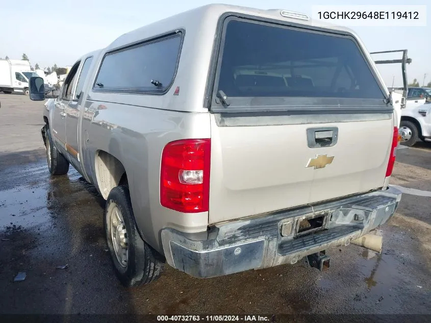 2008 Chevrolet Silverado 2500Hd Ltz VIN: 1GCHK29648E119412 Lot: 40732763