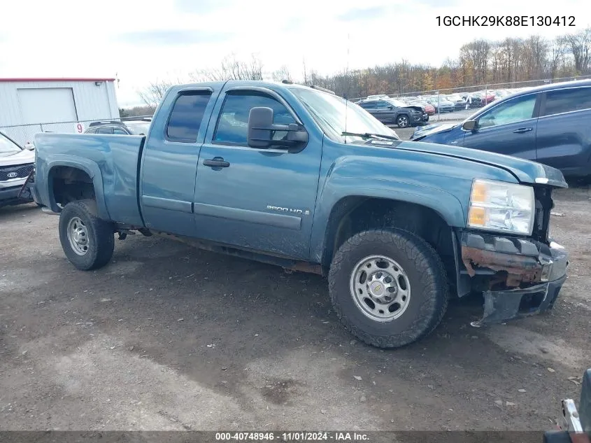 2008 Chevrolet Silverado 2500Hd Lt1 VIN: 1GCHK29K88E130412 Lot: 40748946