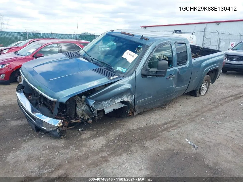 2008 Chevrolet Silverado 2500Hd Lt1 VIN: 1GCHK29K88E130412 Lot: 40748946