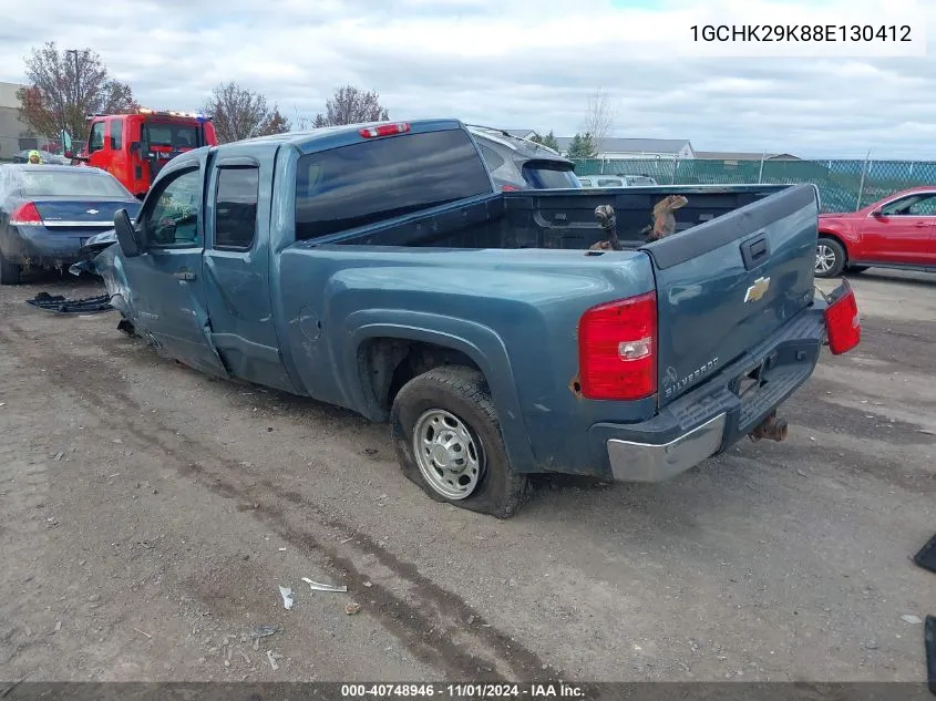 2008 Chevrolet Silverado 2500Hd Lt1 VIN: 1GCHK29K88E130412 Lot: 40748946