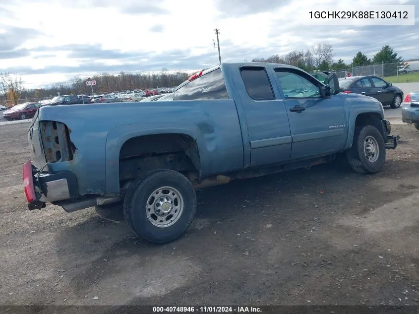 2008 Chevrolet Silverado 2500Hd Lt1 VIN: 1GCHK29K88E130412 Lot: 40748946