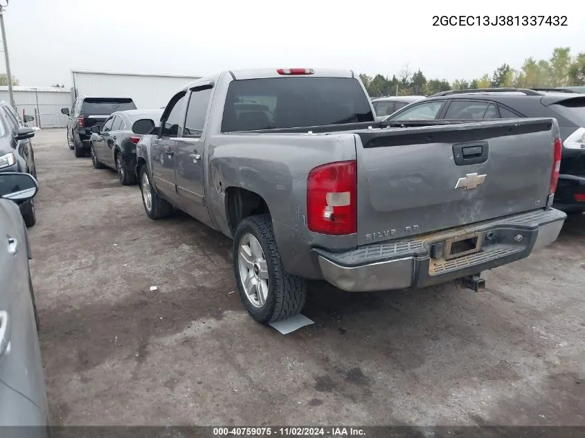 2008 Chevrolet Silverado 1500 Lt1 VIN: 2GCEC13J381337432 Lot: 40759075