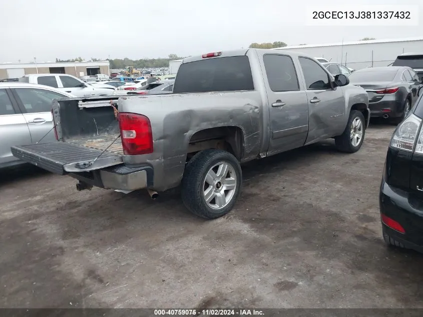 2008 Chevrolet Silverado 1500 Lt1 VIN: 2GCEC13J381337432 Lot: 40759075