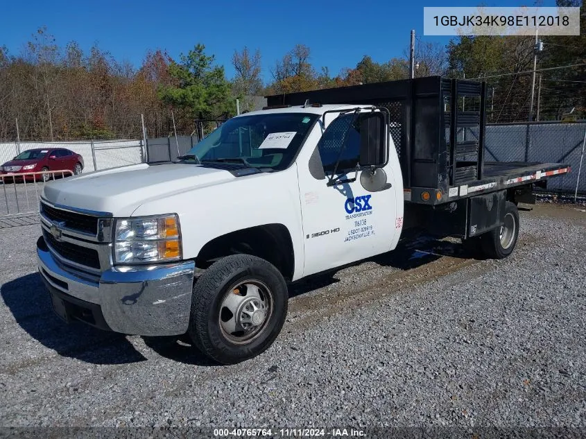 2008 Chevrolet Silverado 3500Hd Cl VIN: 1GBJK34K98E112018 Lot: 40765764