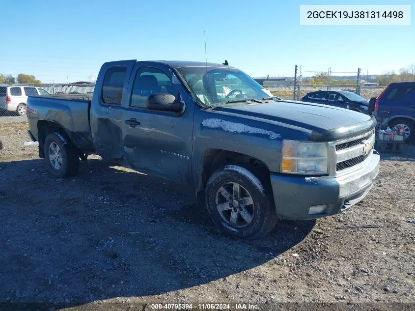 2008 Chevrolet Silverado 1500 Lt1 VIN: 2GCEK19J381314498 Lot: 40795394