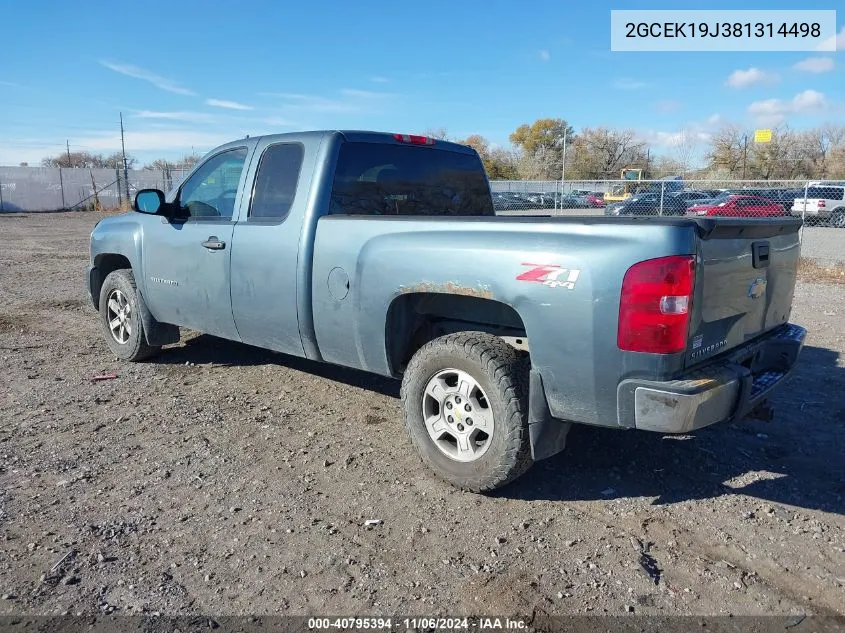 2008 Chevrolet Silverado 1500 Lt1 VIN: 2GCEK19J381314498 Lot: 40795394