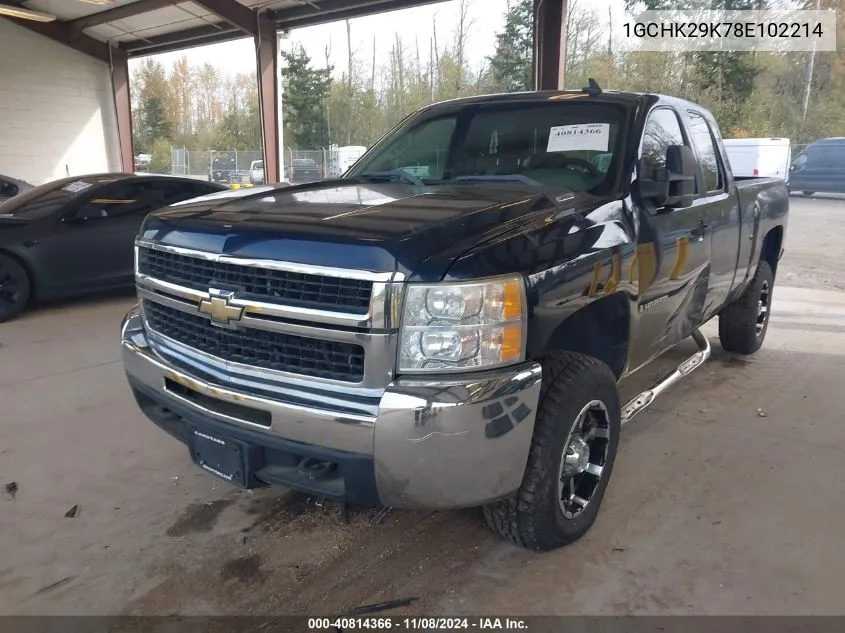 2008 Chevrolet Silverado 2500Hd Work Truck VIN: 1GCHK29K78E102214 Lot: 40814366