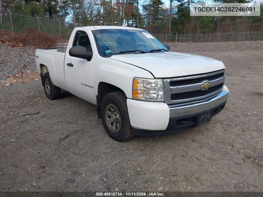 2008 Chevrolet Silverado Work Truck VIN: 1GCEK14C28Z246081 Lot: 40815734