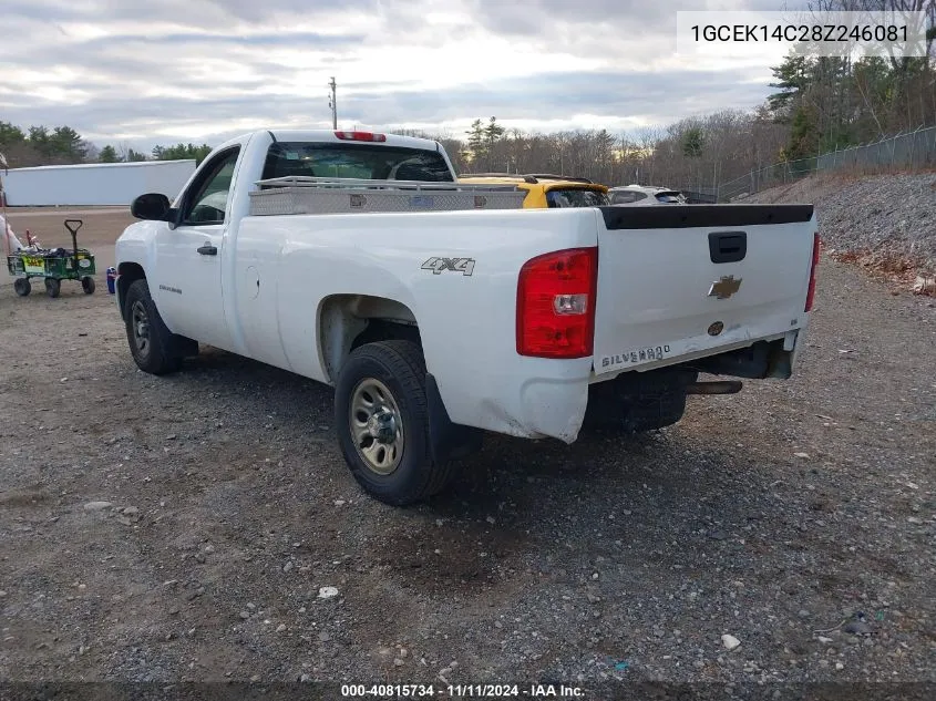 2008 Chevrolet Silverado Work Truck VIN: 1GCEK14C28Z246081 Lot: 40815734