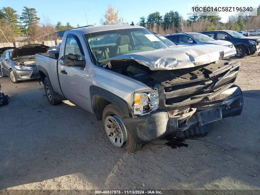 2008 Chevrolet Silverado 1500 Work Truck VIN: 1GCEC14C58Z196340 Lot: 40837975