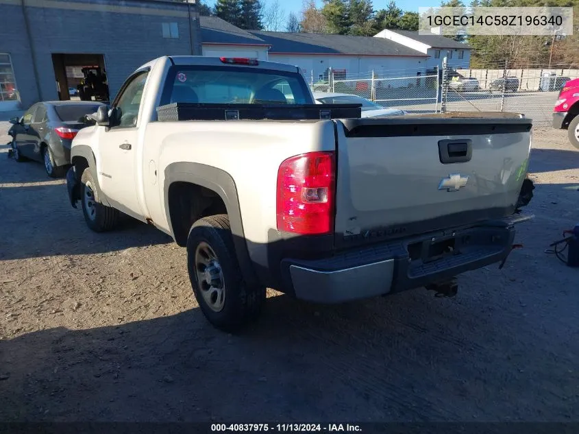 2008 Chevrolet Silverado 1500 Work Truck VIN: 1GCEC14C58Z196340 Lot: 40837975