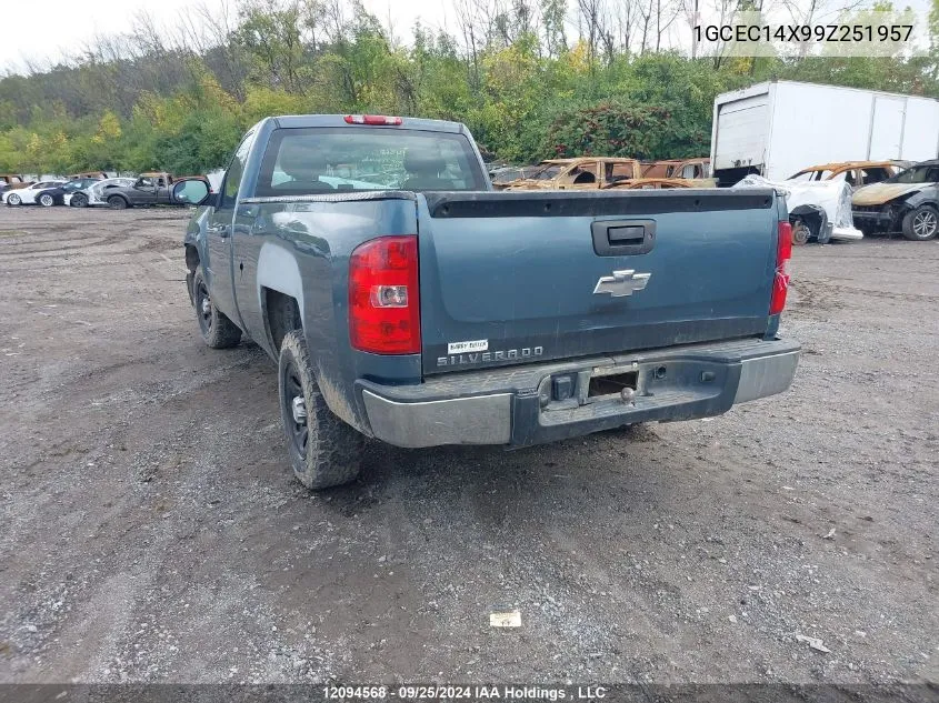 2009 Chevrolet Silverado 1500 VIN: 1GCEC14X99Z251957 Lot: 12094568