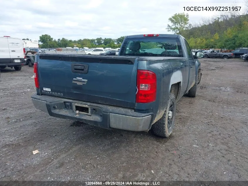 2009 Chevrolet Silverado 1500 VIN: 1GCEC14X99Z251957 Lot: 12094568