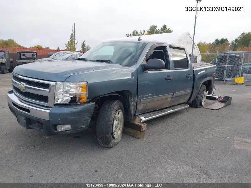 2009 Chevrolet Silverado 1500 VIN: 3GCEK133X9G149021 Lot: 12123455