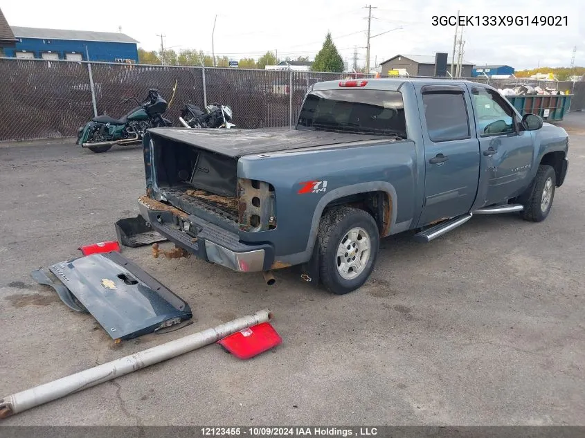 2009 Chevrolet Silverado 1500 VIN: 3GCEK133X9G149021 Lot: 12123455