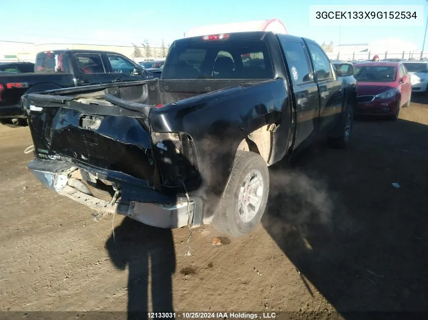 2009 Chevrolet Silverado 1500 VIN: 3GCEK133X9G152534 Lot: 12133031