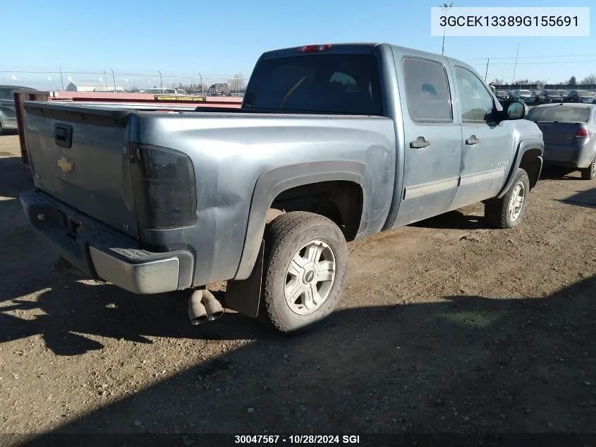 2009 Chevrolet Silverado K1500 VIN: 3GCEK13389G155691 Lot: 30047567