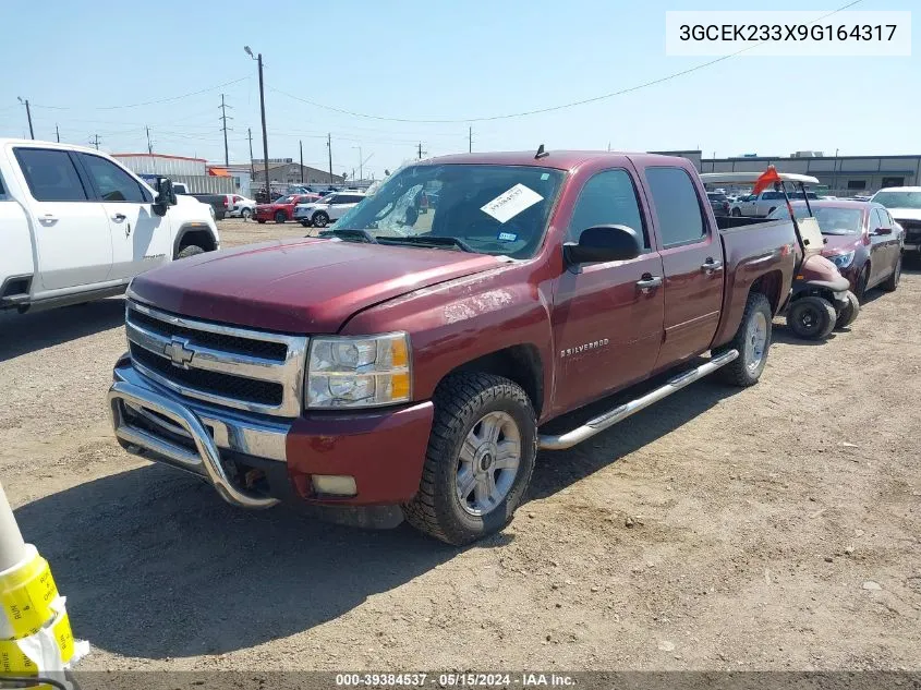 2009 Chevrolet Silverado 1500 Lt VIN: 3GCEK233X9G164317 Lot: 39384537