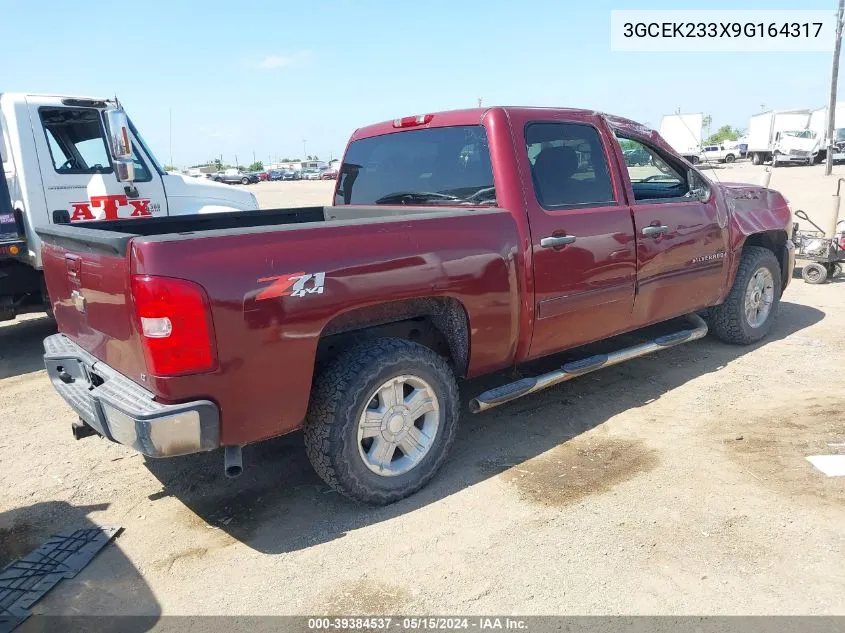 2009 Chevrolet Silverado 1500 Lt VIN: 3GCEK233X9G164317 Lot: 39384537