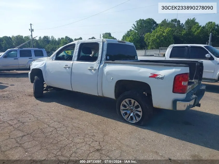 2009 Chevrolet Silverado 1500 Lt VIN: 3GCEK23389G278090 Lot: 39733097